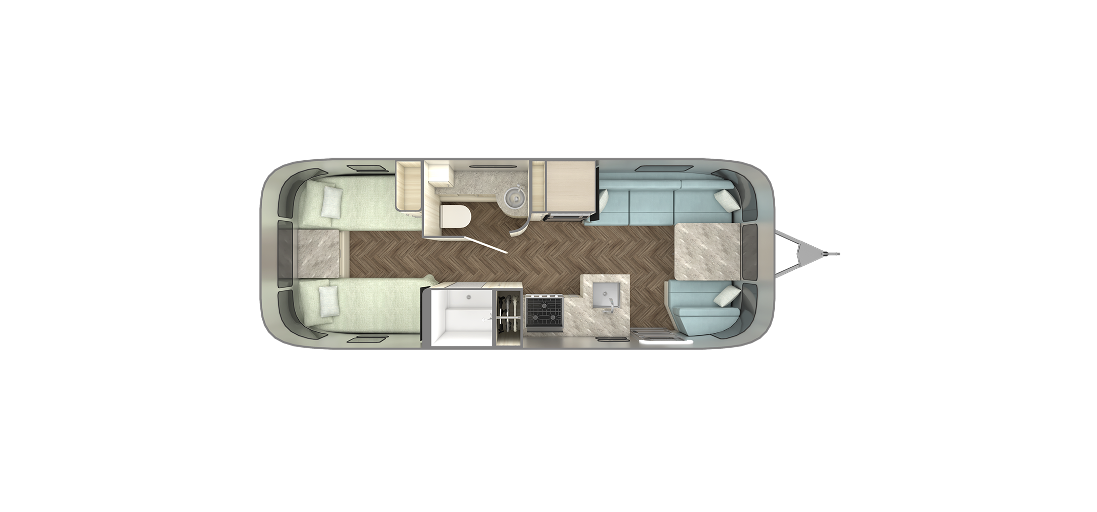 International 25RB Twin Floor Plan