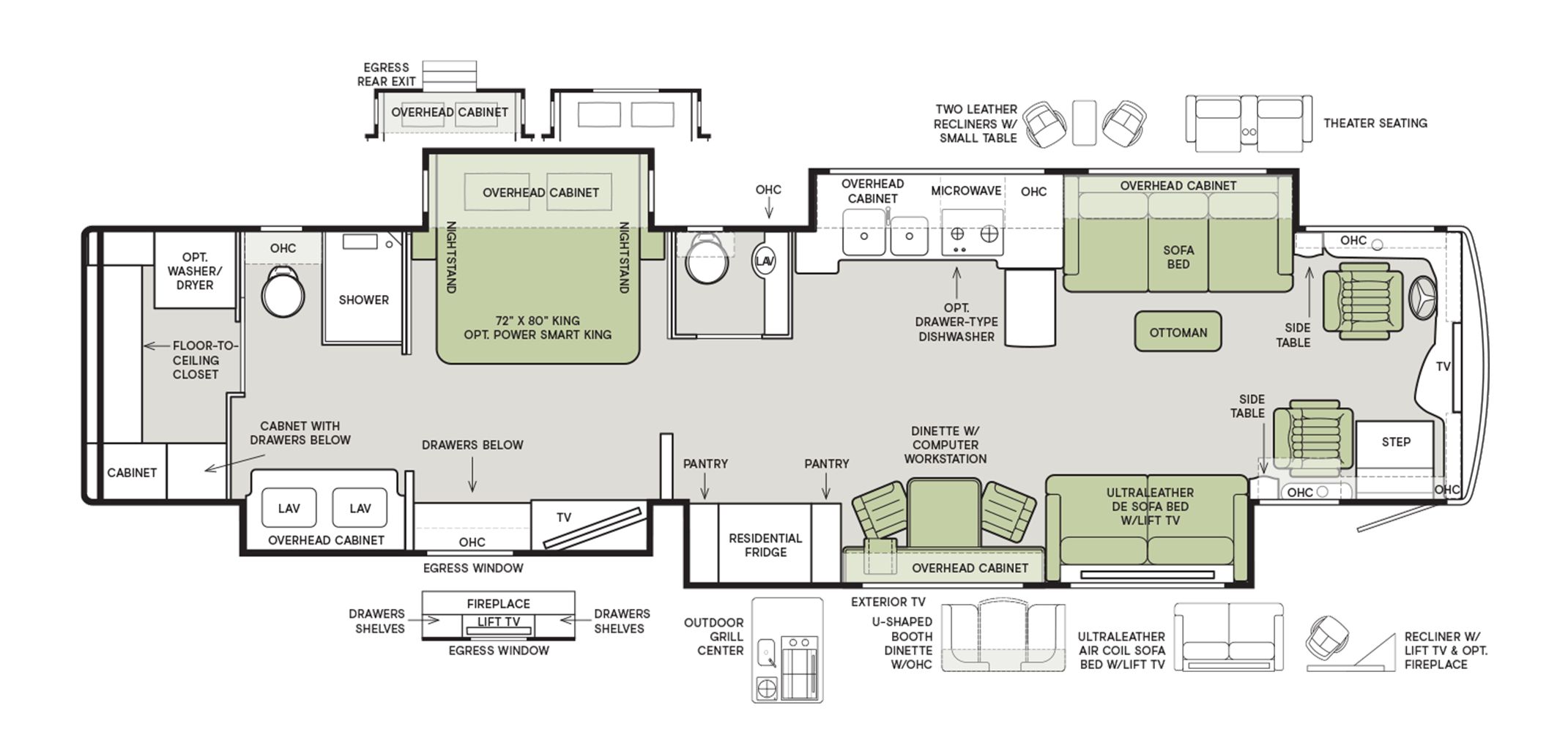 Allegro Bus 45 OPP Floor Plan