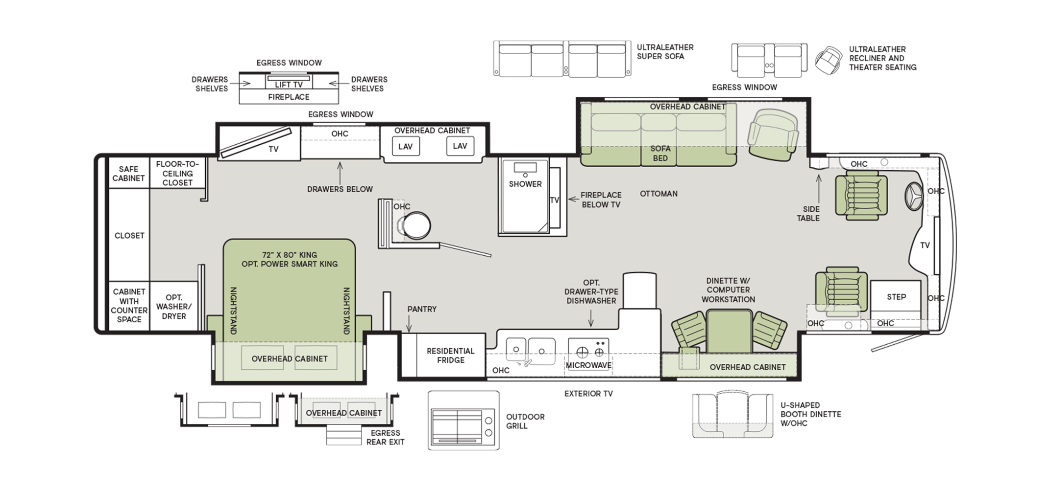 Allegro Bus 40 AP Floor Plan