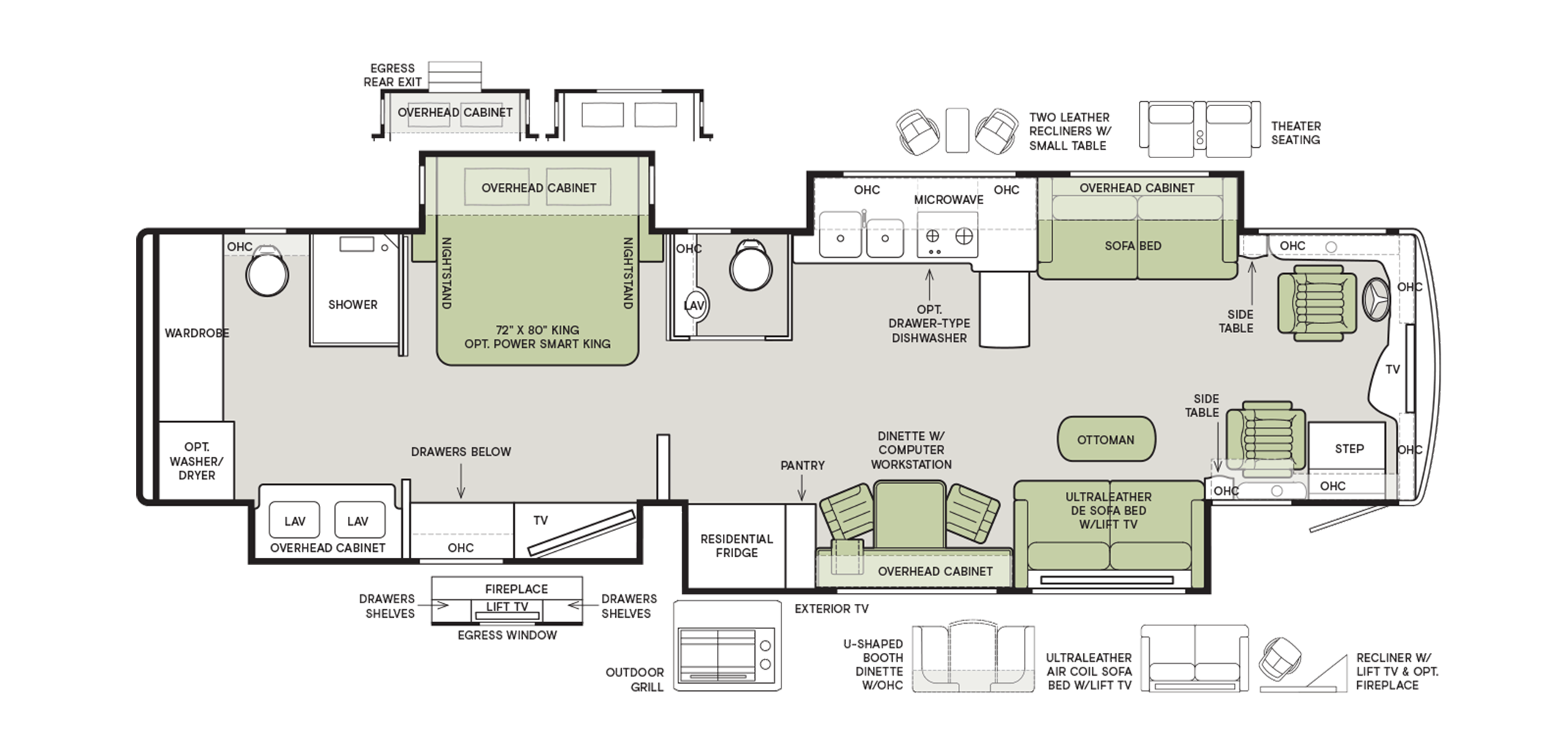 Allegro Bus 40 IP Floor Plan