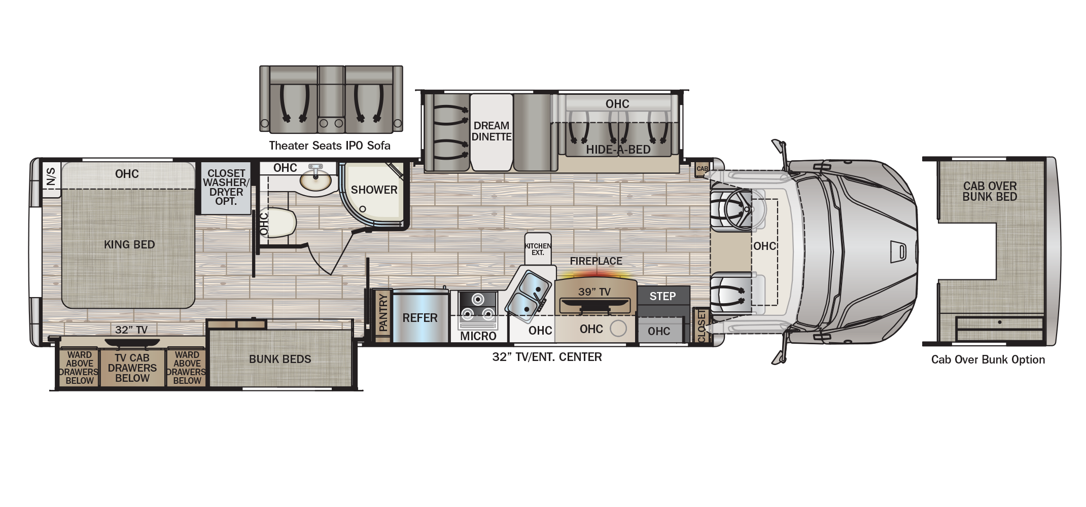 DX3 37BD Floor Plan