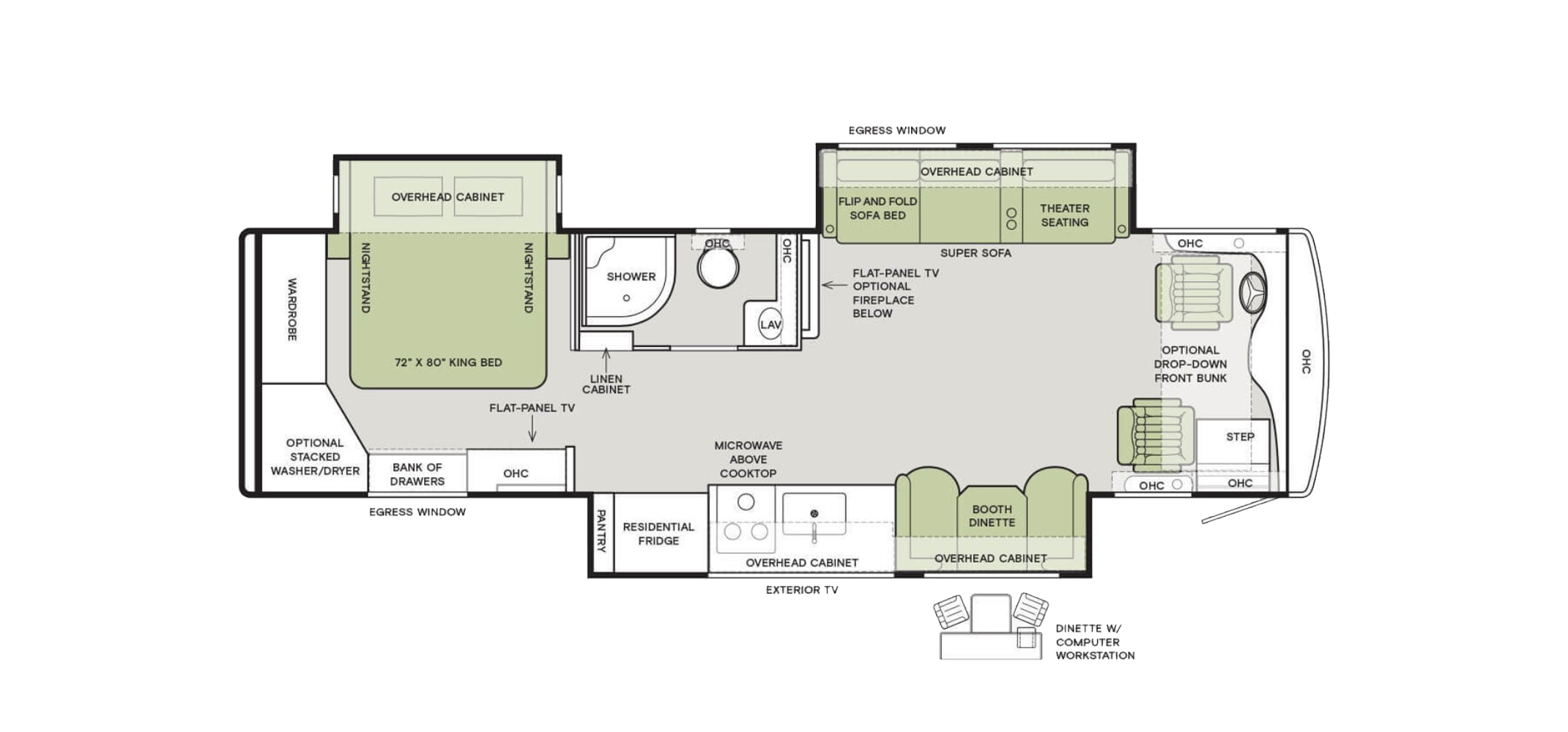 Allegro RED 340 Floor Plan 33 AL