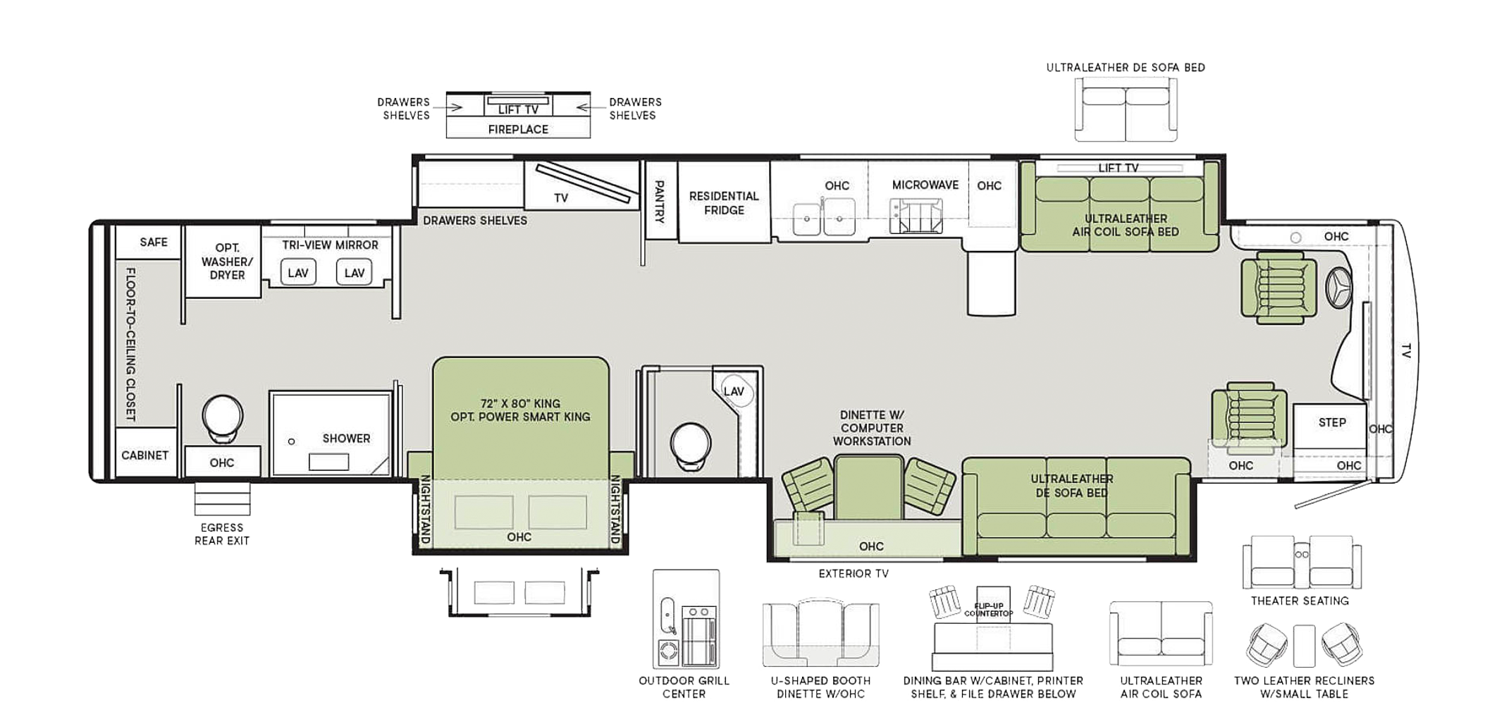 Allegro Bus 45 F Floor Plan