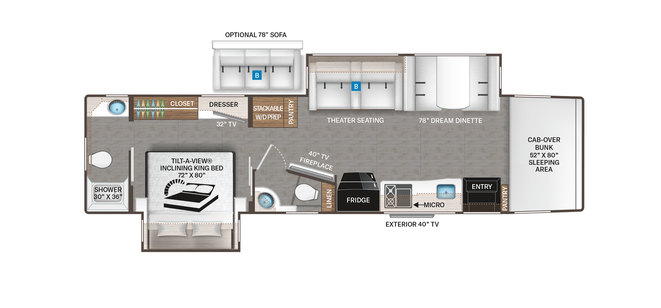 Inception 38MX Floor Plan