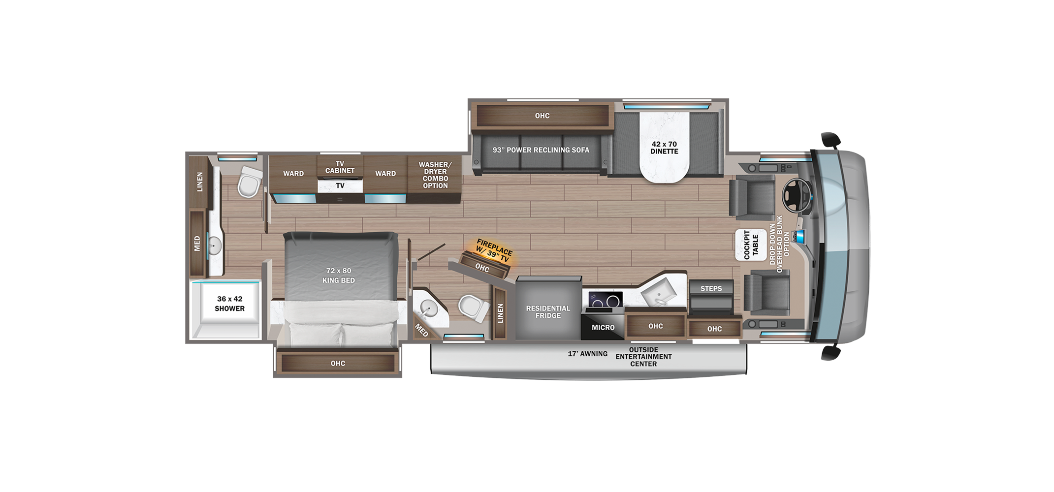 Precept Prestige 36U Floor Plan