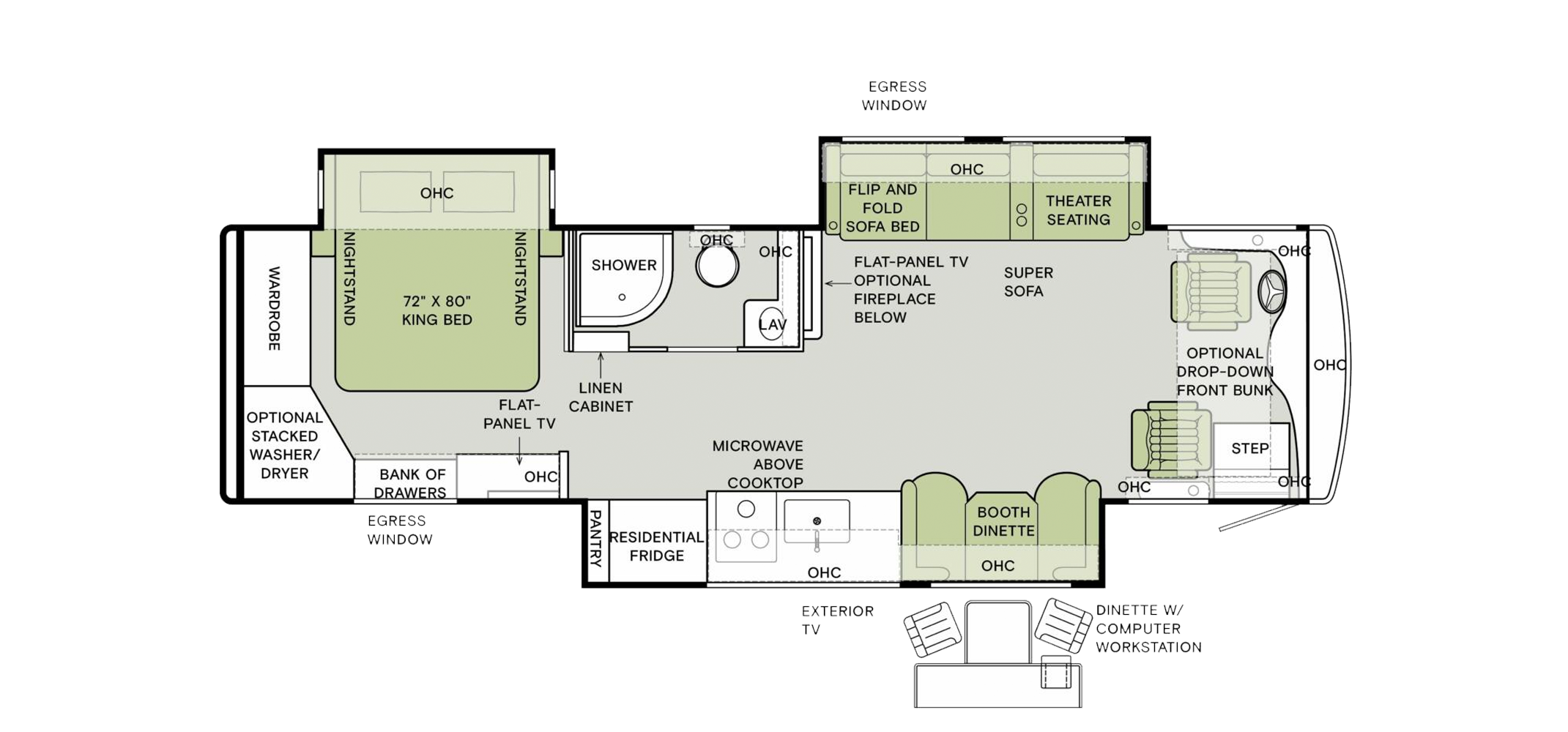 Allegro RED 340 Floor Plan 33 AL