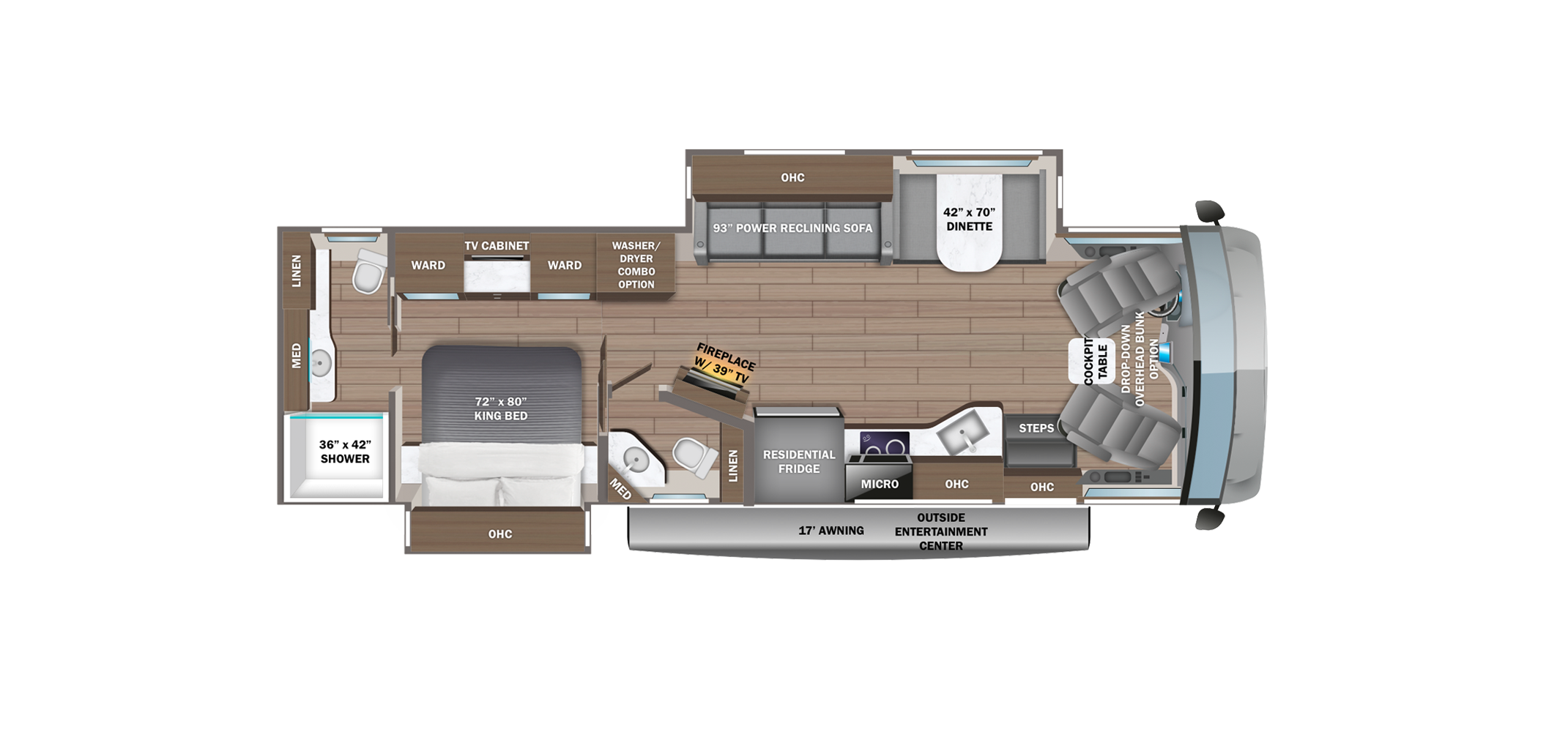 Precept Prestige 36U Floor Plan