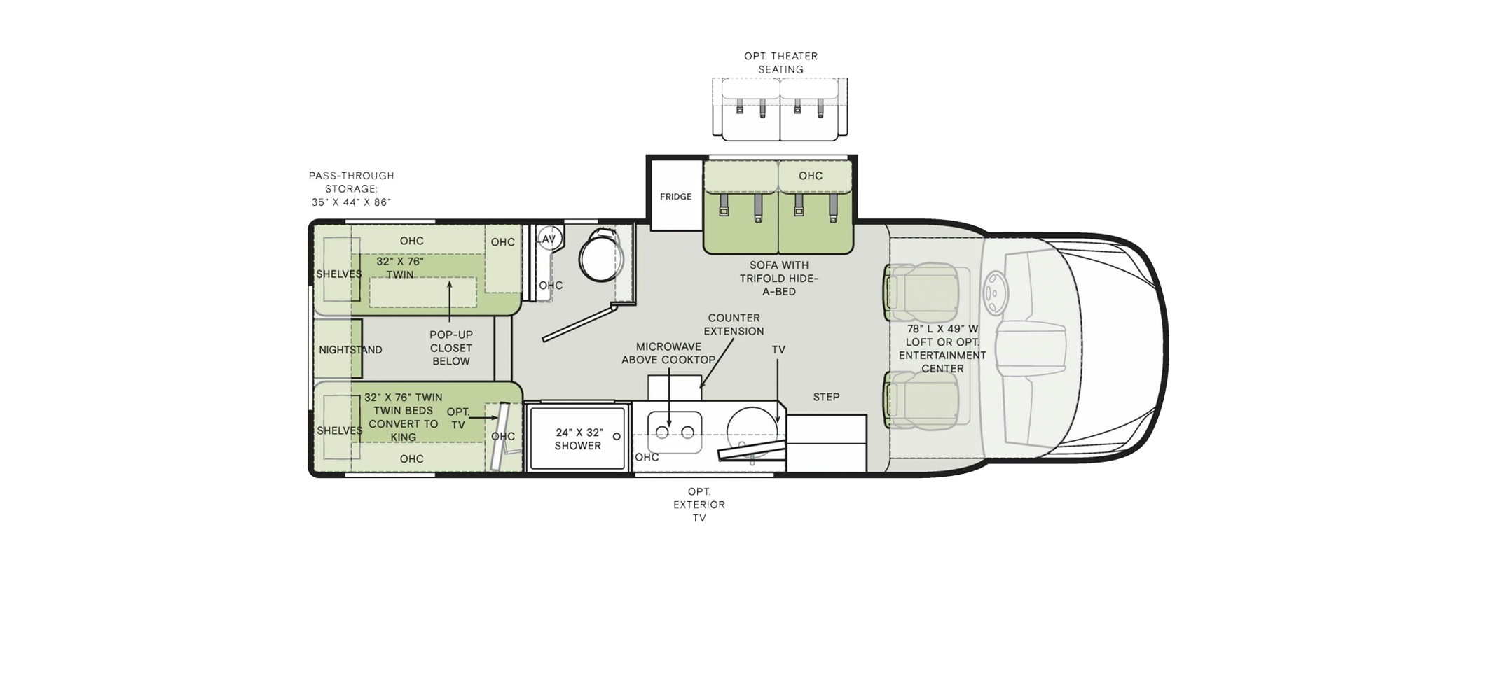 Wayfarer Floor Plan 25LW