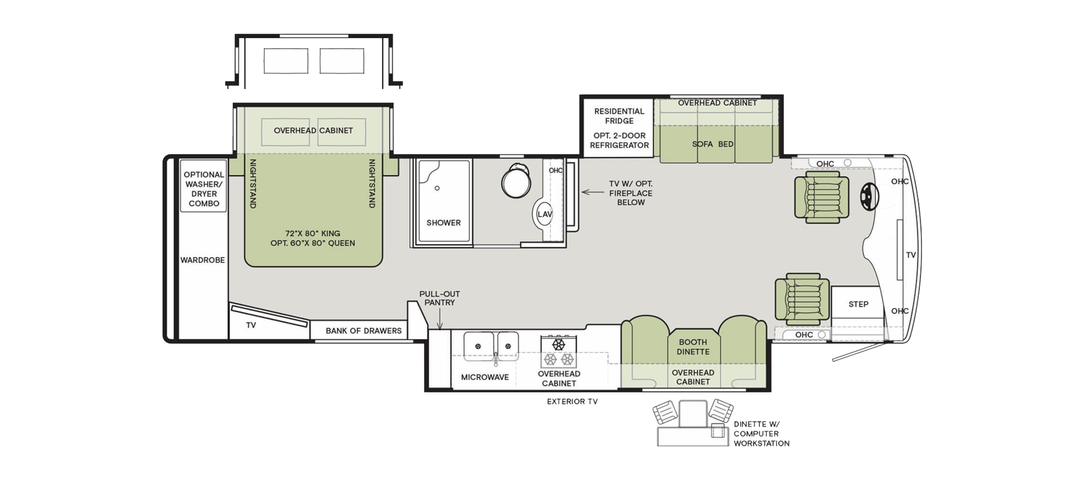 Allegro Breeze 33 BR Floor Plan