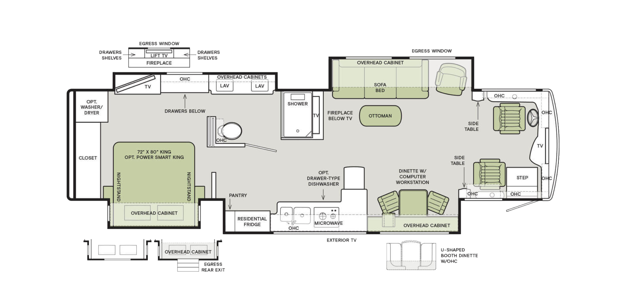 Allegro Bus 37 AP Floor Plan