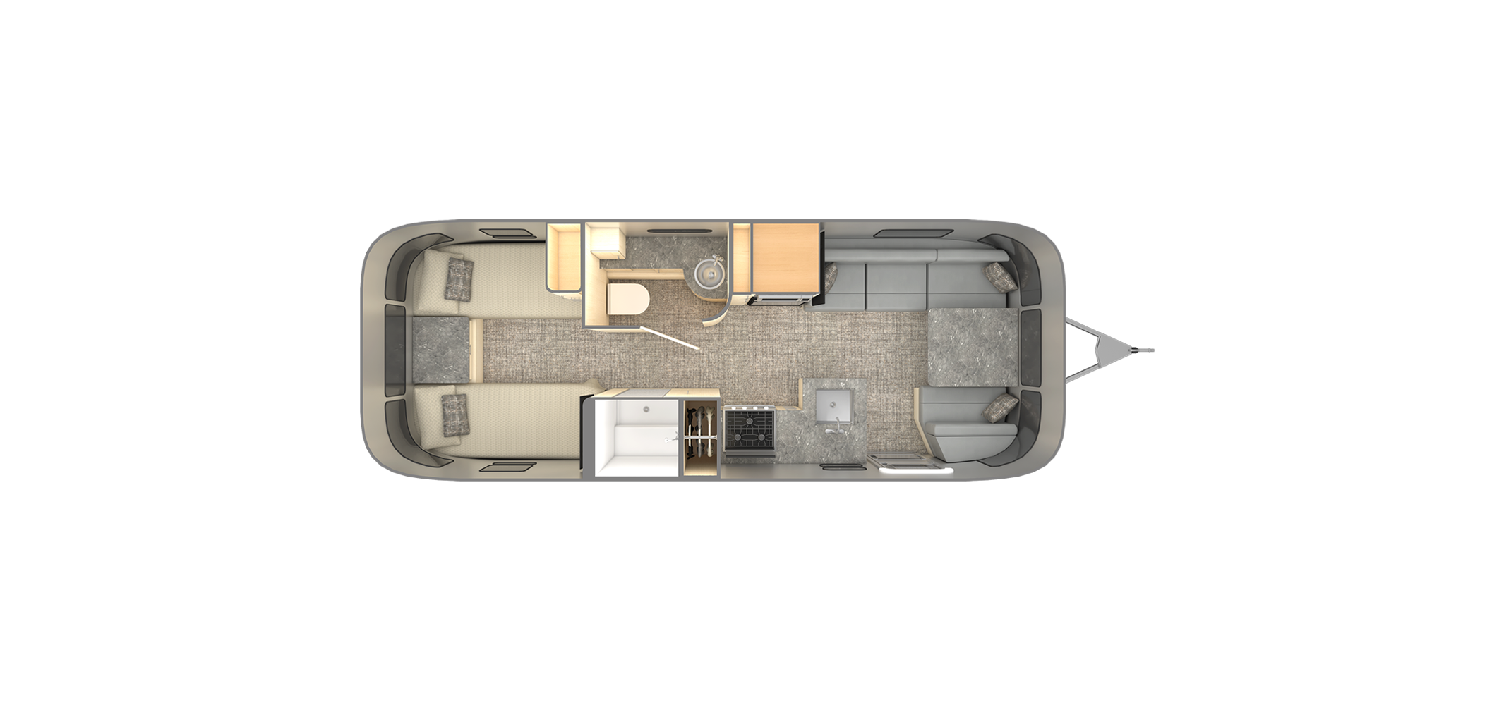 Flying Cloud 25RB Twin Floor Plan