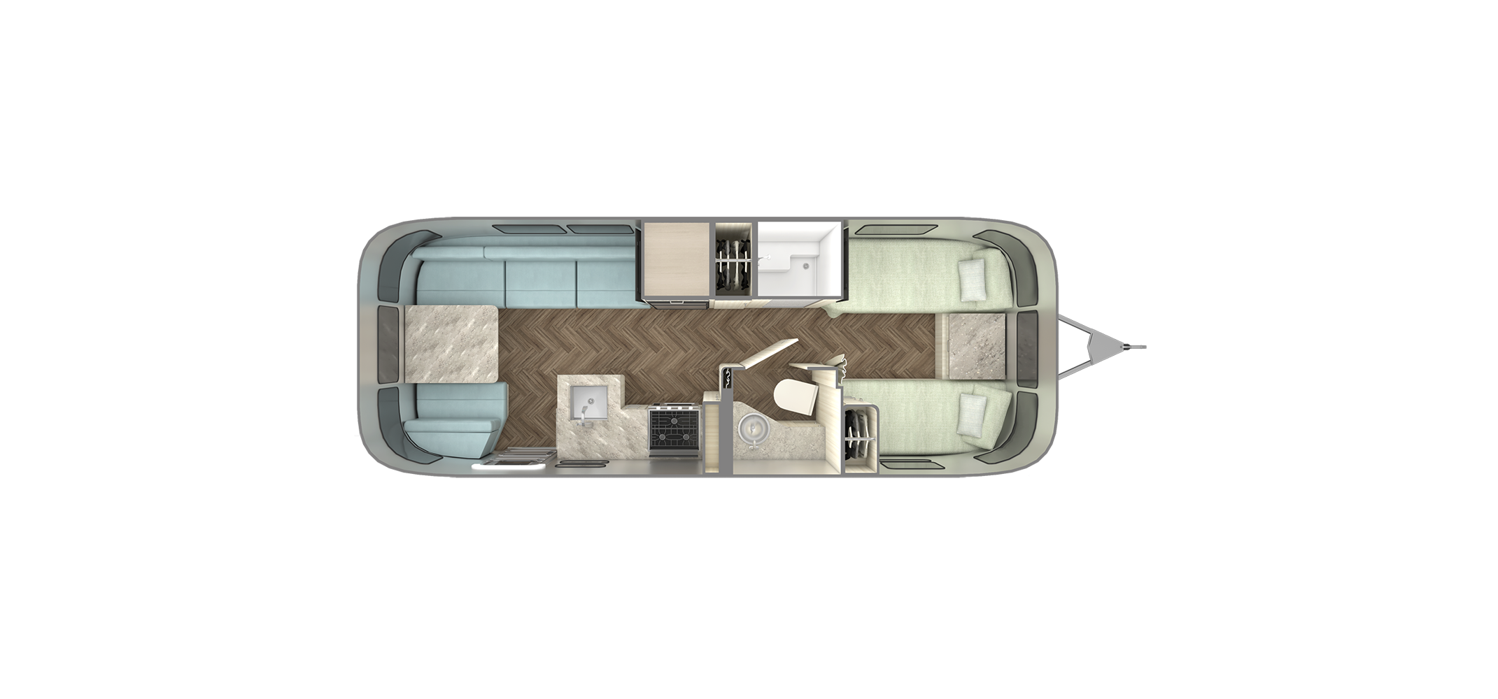 International 25FB Twin Floor Plan