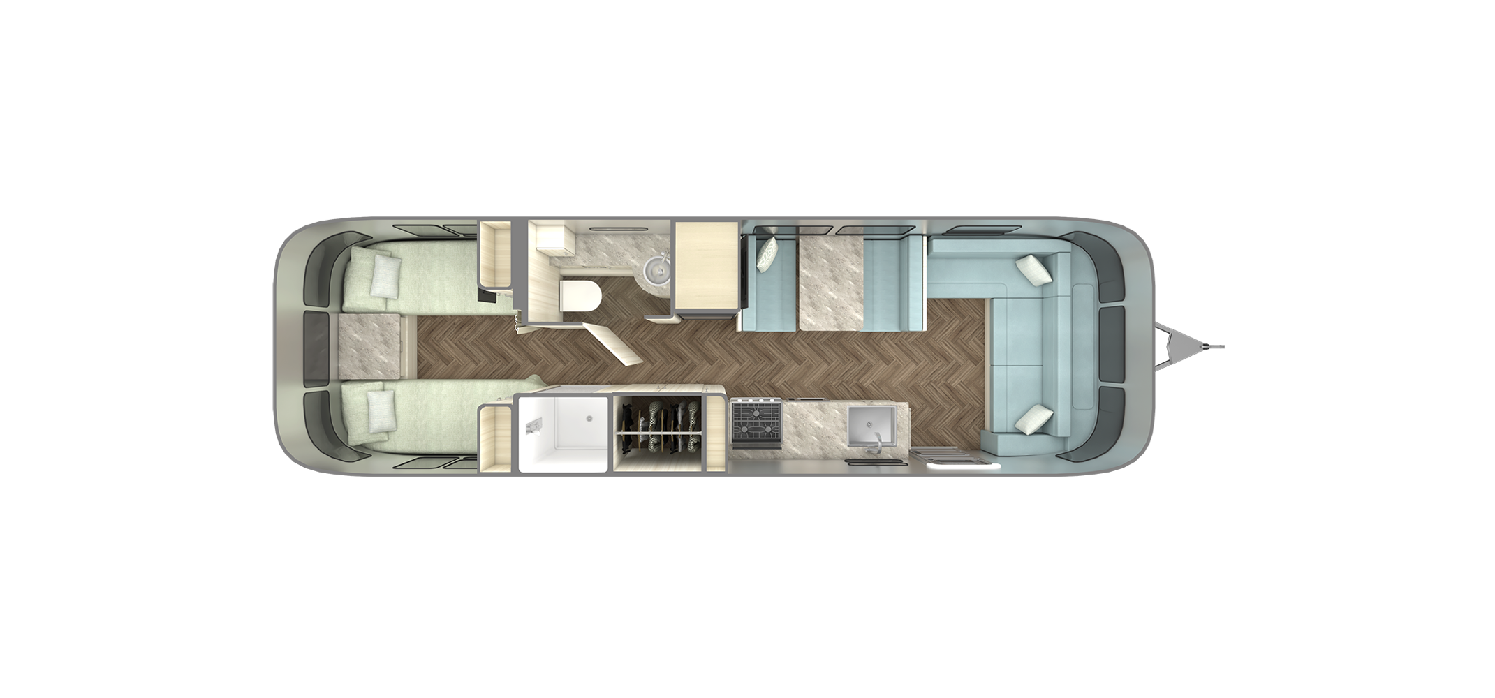International 30RB Twin Floor Plan