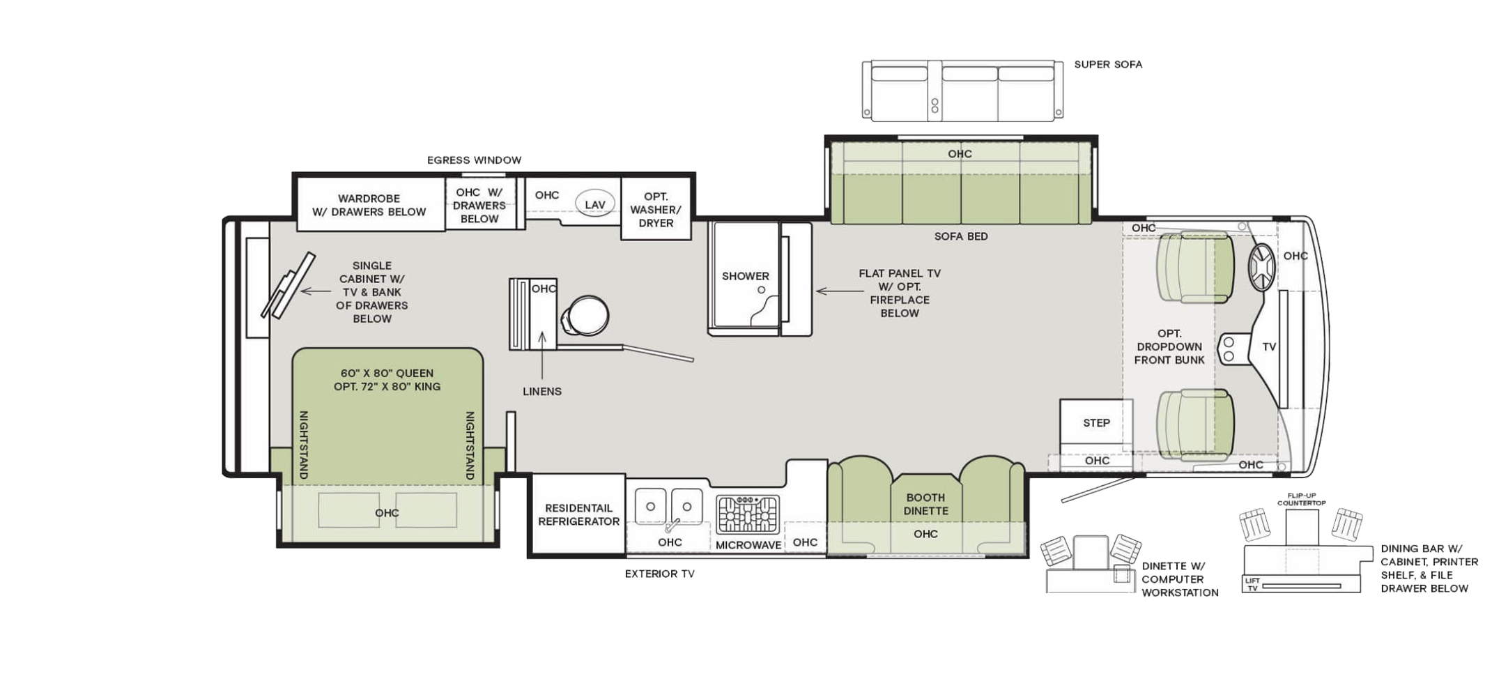 Allegro Open Road 34 PA Floor Plan