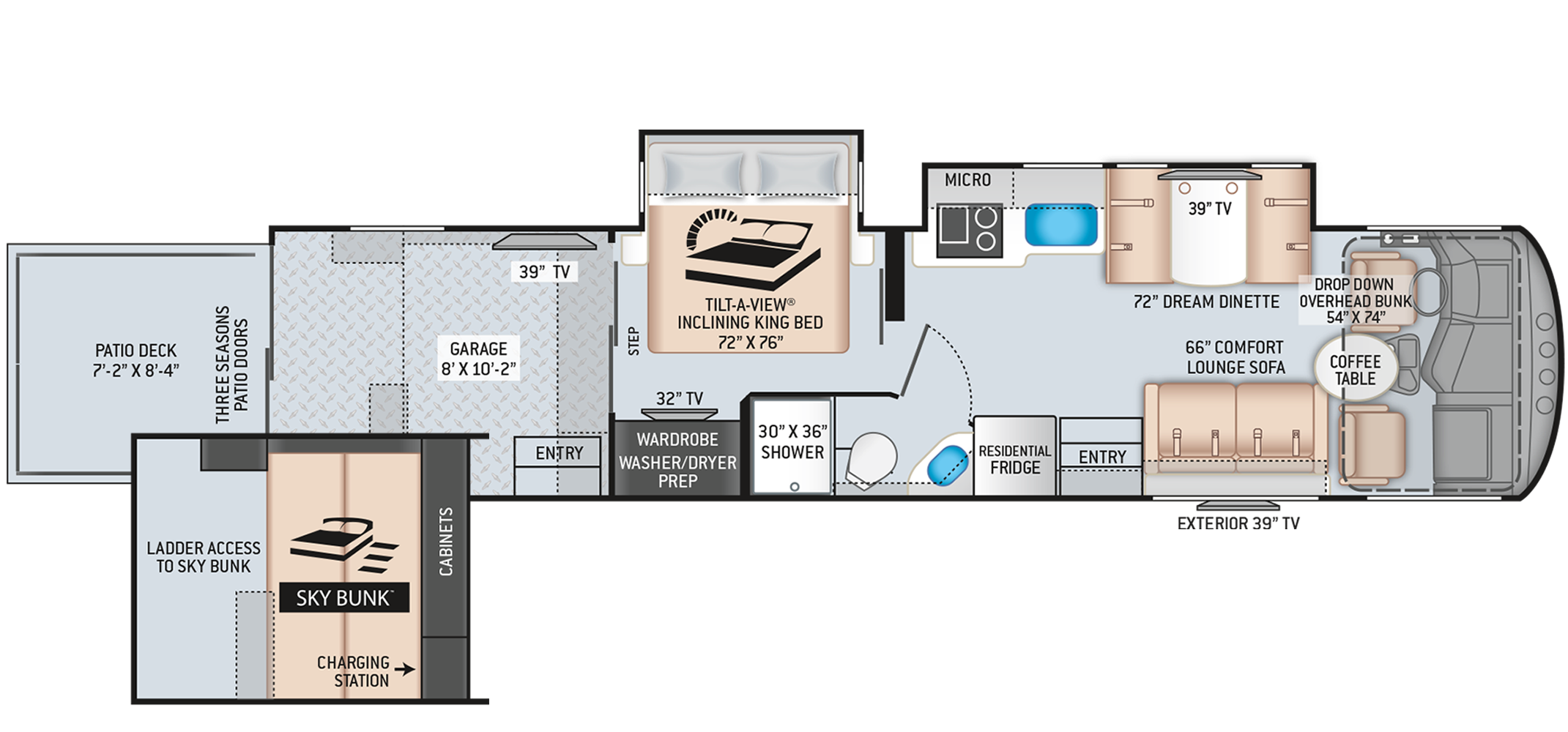 Outlaw Class A 38KB Floor Plan