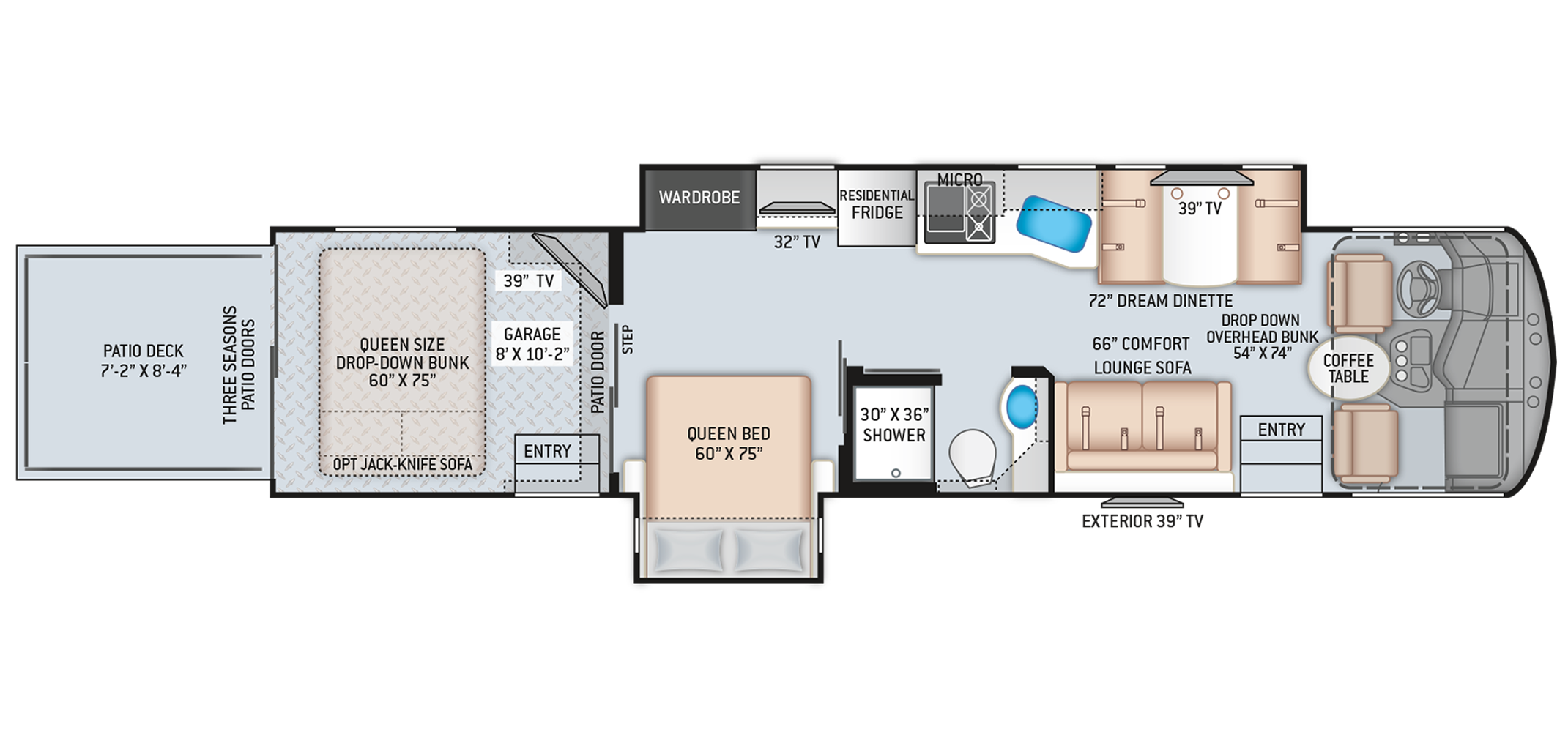 Outlaw Class A 38MB Floor Plan