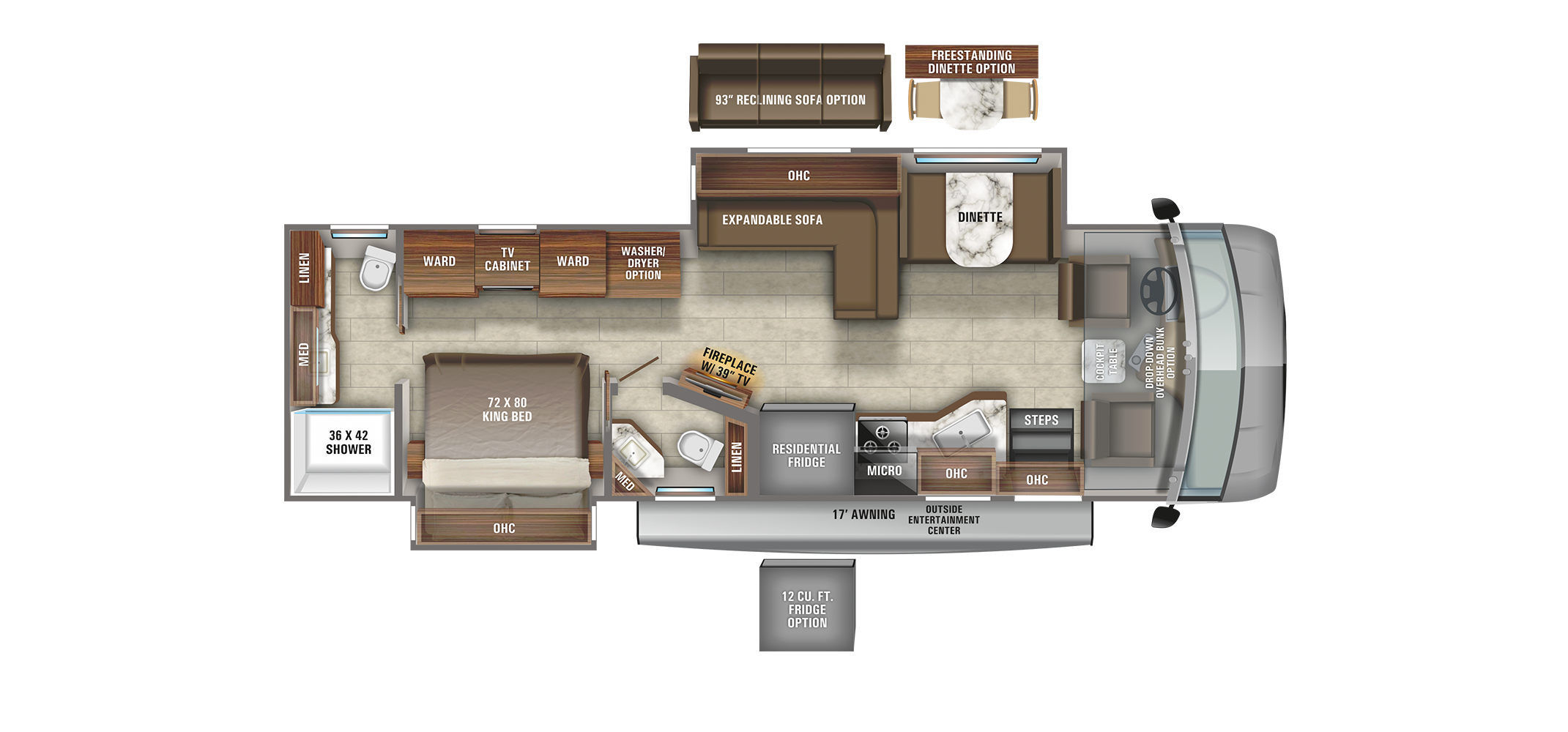 Precept Prestige 36U Floor Plan