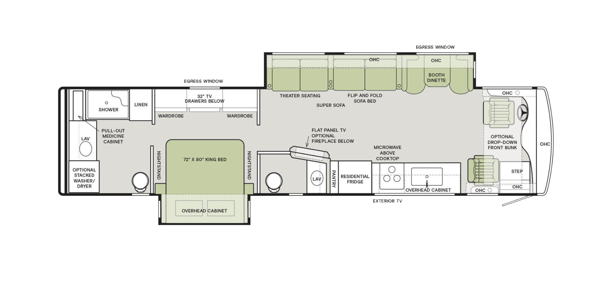 Allegro RED 340 38 LL Floor Plan