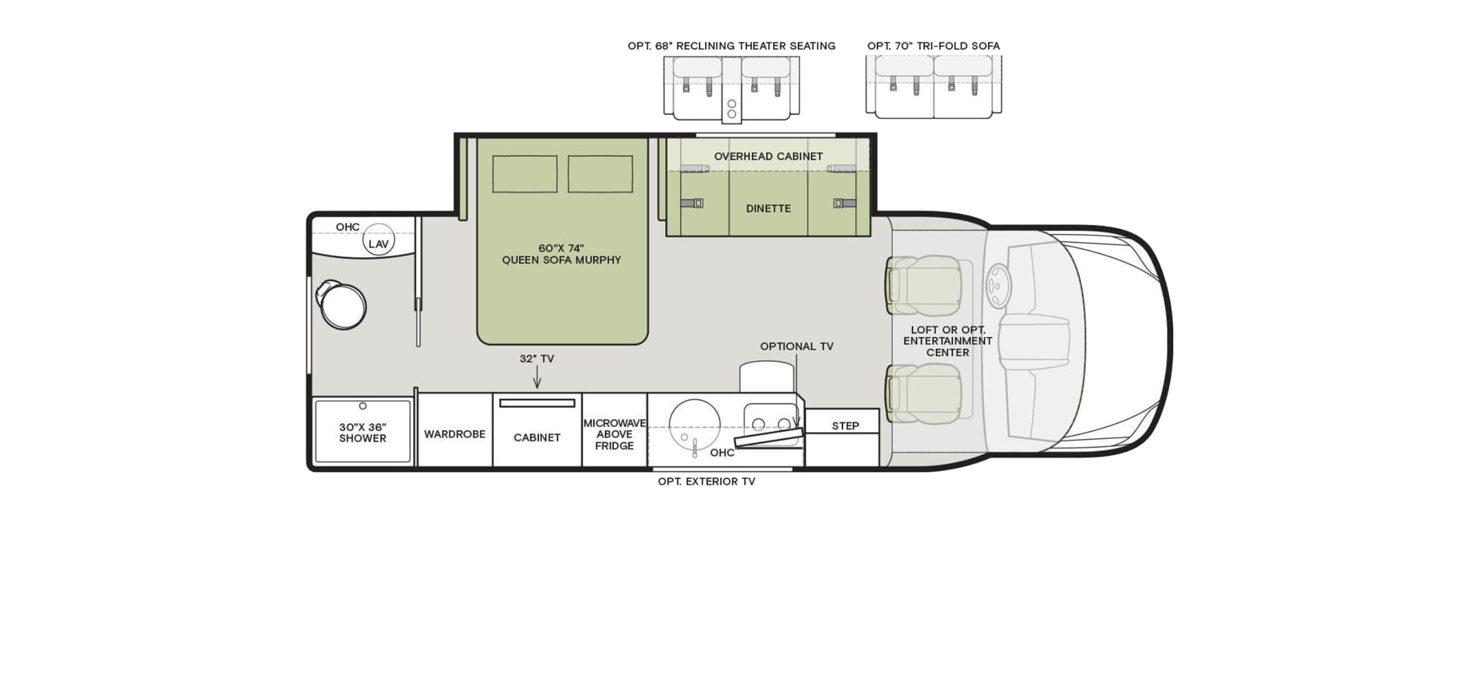 Wayfarer 25 RW Floor Plan