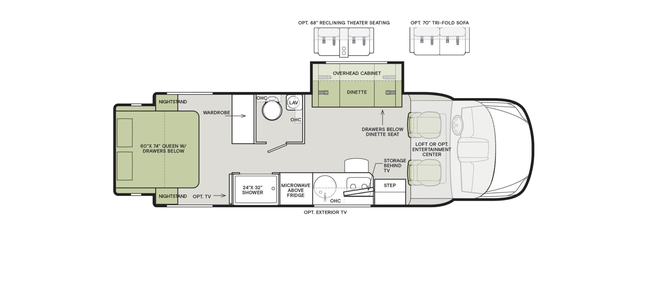 Wayfarer 25 SW Floor Plan