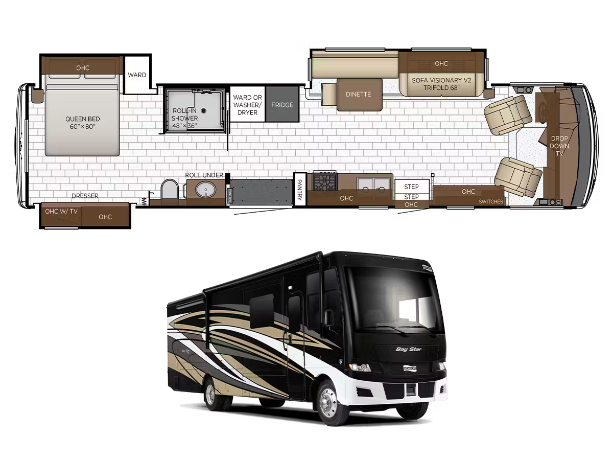 2024 Newmar Bay Star 3811 Accessible Floor Plan