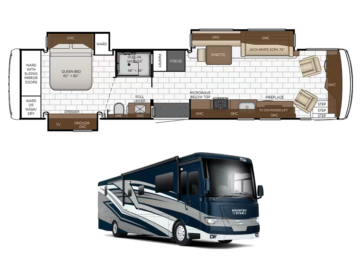 2024 Newmar Kountry Star 4011 Accessible Floor Plan