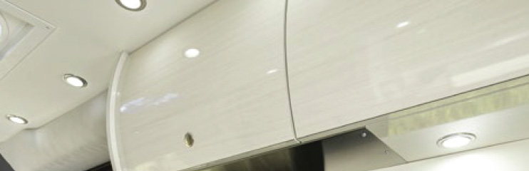 Plateau White Chocolate Laminate Cabinets