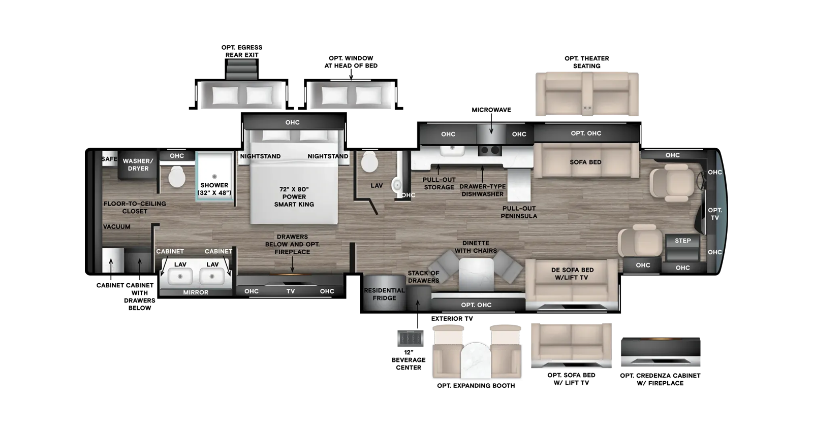 Cornerstone Series 6 645D Floor Plan